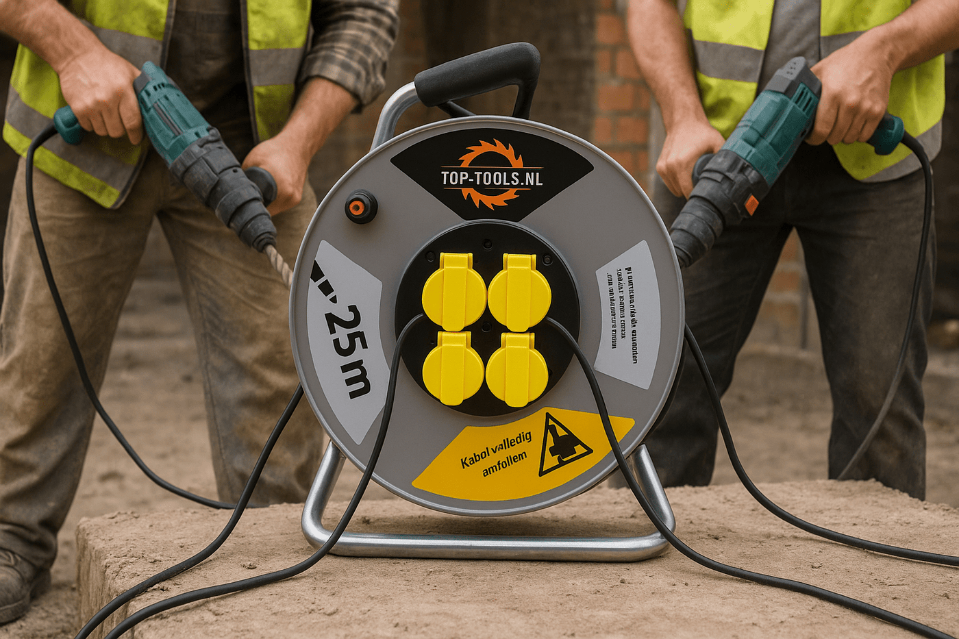 Altijd Stroom: Alles over onze Verlengkabel en Haspels - Top-Tools.nl