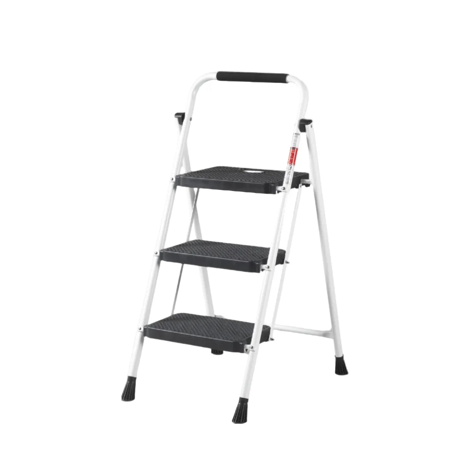 AVOID Huishoudtrap – Keukentrap Opstapkrukje – Inklapbare Trapladder – Wit – Veilig & Stabiel Avoid