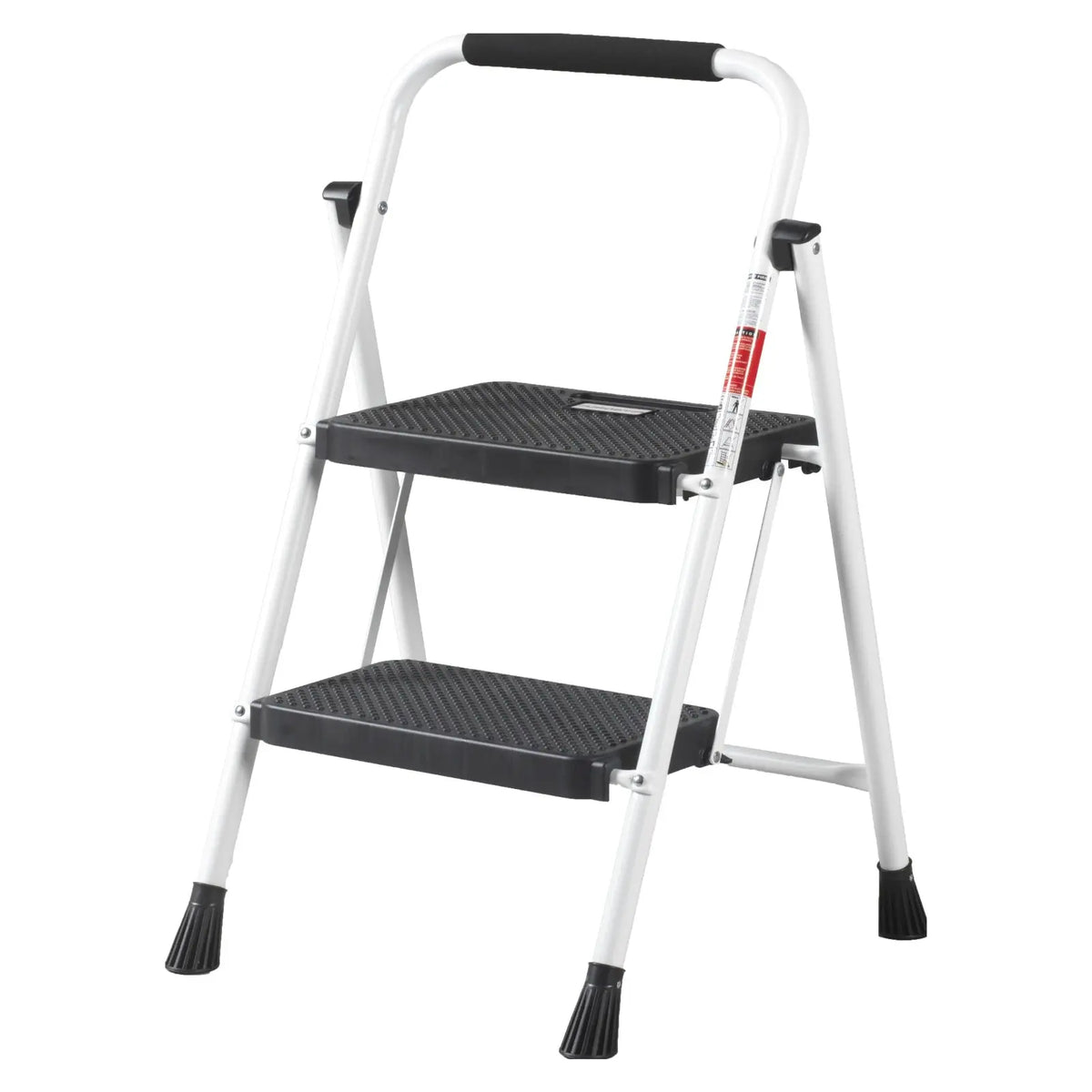 AVOID Huishoudtrap – Keukentrap Opstapkrukje – Inklapbare Trapladder – Wit – Veilig & Stabiel Avoid