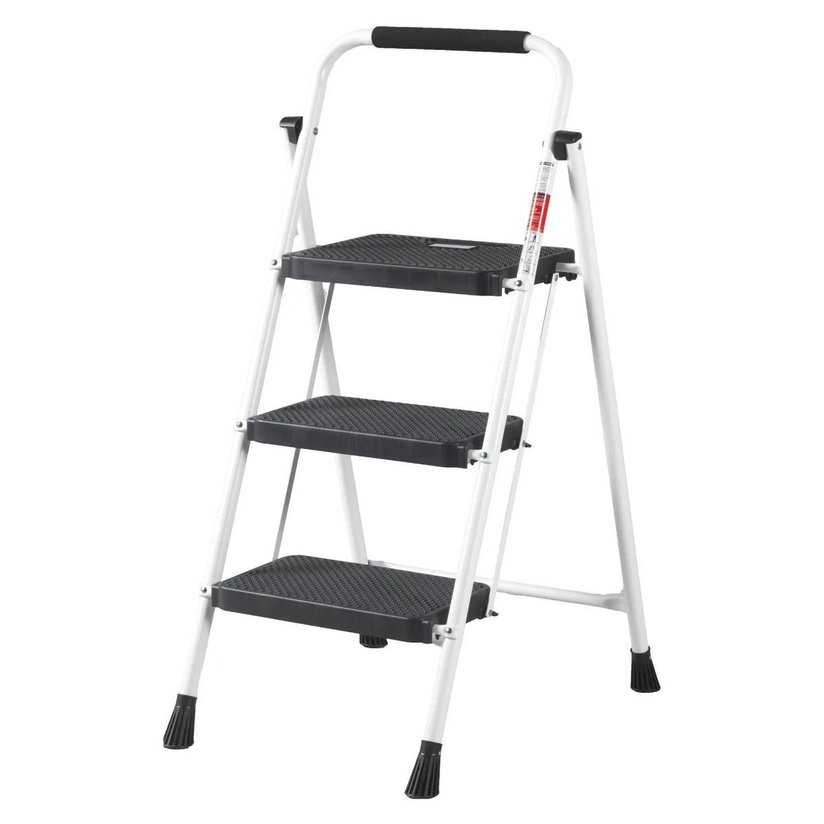 AVOID Huishoudtrap – Keukentrap Opstapkrukje – Inklapbare Trapladder – Wit – Veilig & Stabiel Avoid