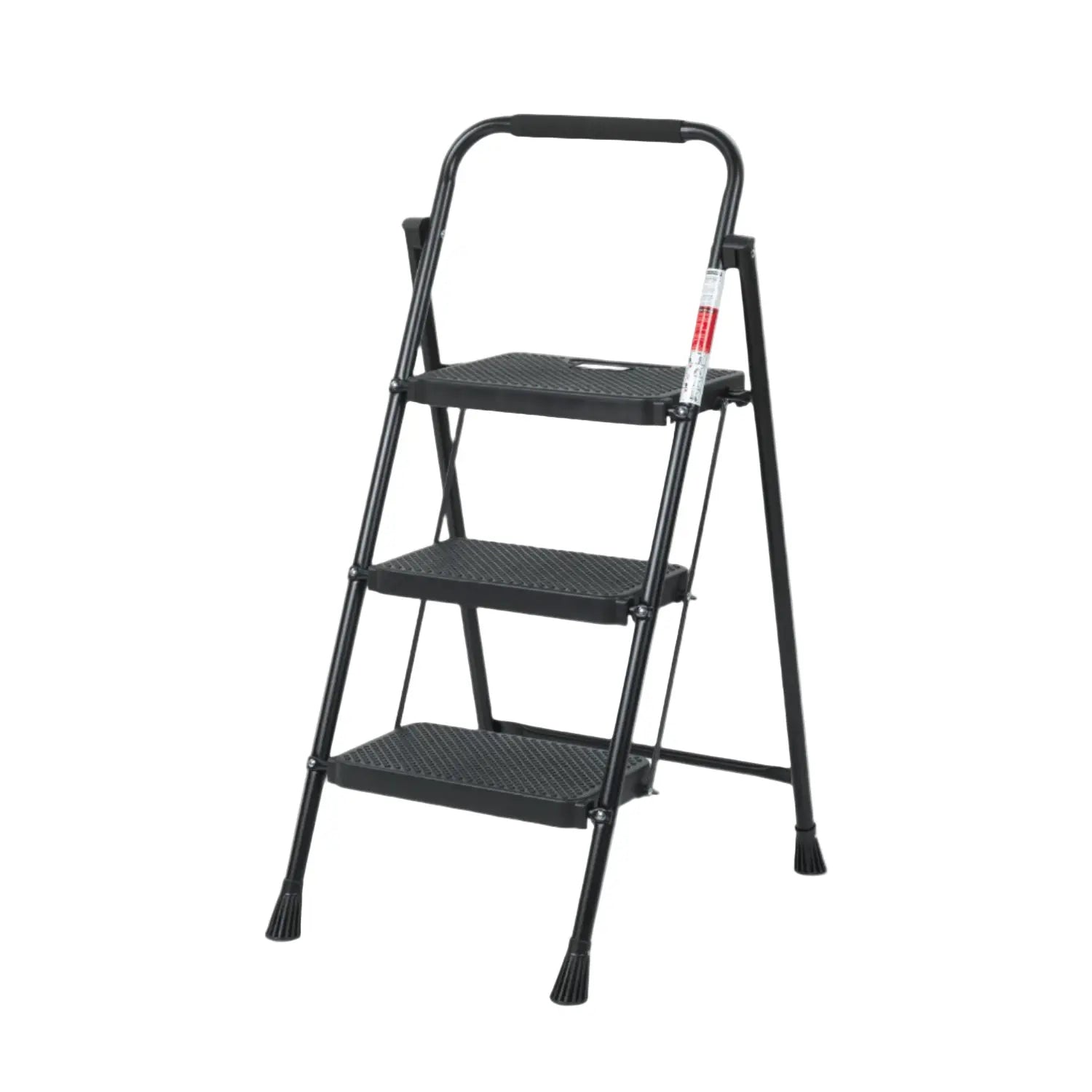 AVOID Huishoudtrap – Keukentrap Opstapkrukje – Inklapbare Trapladder – Zwart – Veilig & Stabiel Avoid