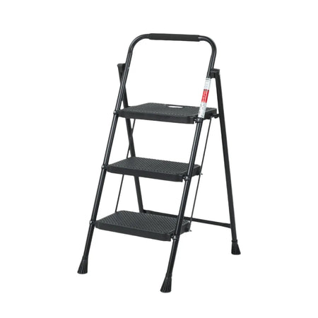 AVOID Huishoudtrap – Keukentrap Opstapkrukje – Inklapbare Trapladder – Zwart – Veilig & Stabiel Avoid