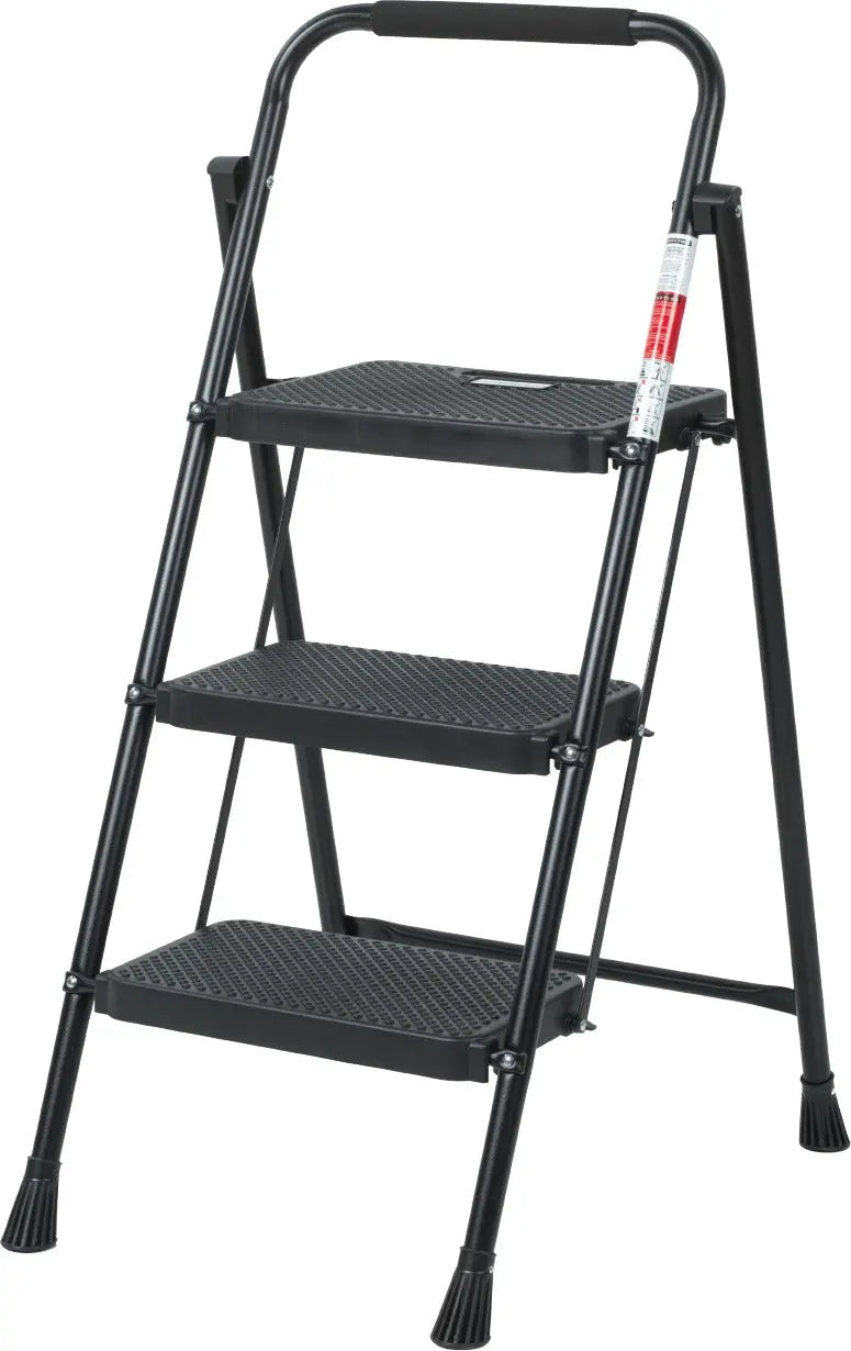 AVOID Huishoudtrap – Keukentrap Opstapkrukje – Inklapbare Trapladder – Zwart – Veilig & Stabiel Avoid