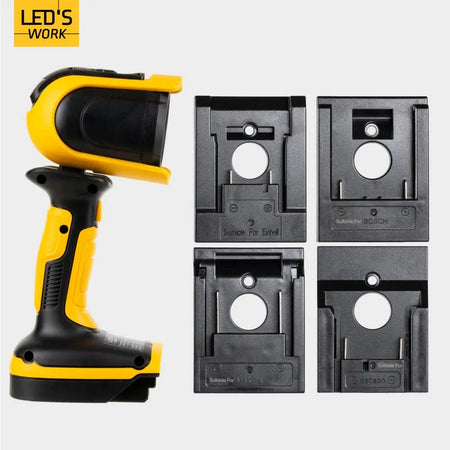 LED's Work 18V Accu werklamp incl Adapters voor elektrisch gereedschap - 5W 500lm 5000K - IP20 IK08 LED.nl