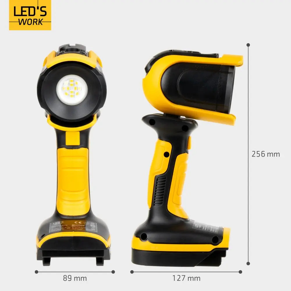 LED's Work 18V Accu werklamp incl Adapters voor elektrisch gereedschap - 5W 500lm 5000K - IP20 IK08 LED.nl