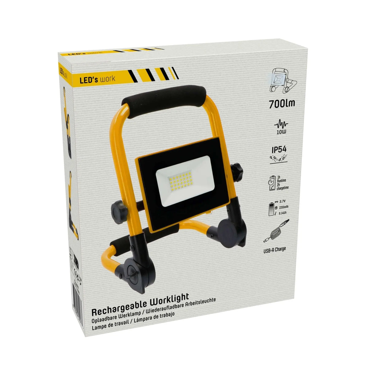 LED's Work Bouwlamp 700 - Inklapbaar & Draaibaar - Stof- en waterbestendig - 10W LED.nl