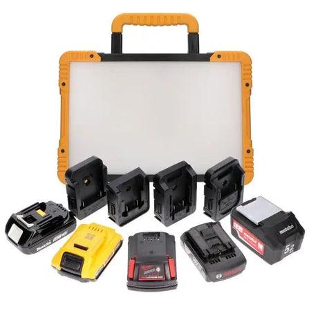 LED's Work Draadloze LED Bouwlamp 5200 - Werkt op accu's van Makita, Bosch, Dewalt, Milwaukee, Metabo – IP54 LED.nl