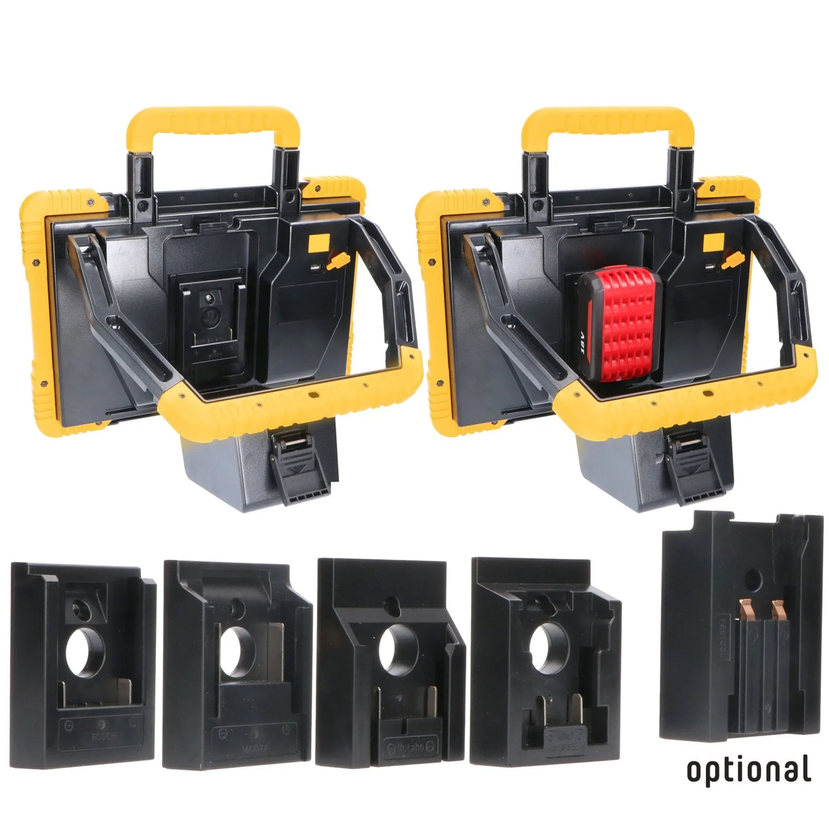 LED's Work Draadloze LED Bouwlamp 5200 - Werkt op accu's van Makita, Bosch, Dewalt, Milwaukee, Metabo – IP54 LED.nl