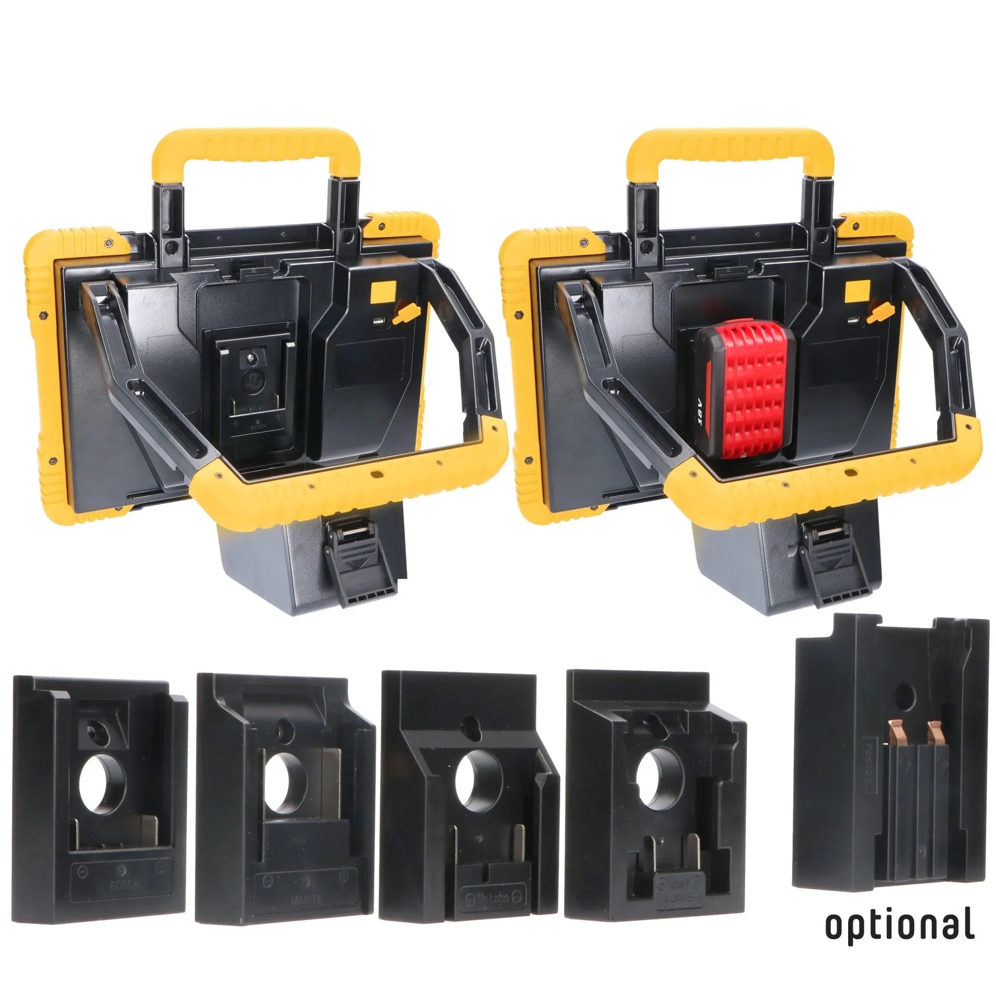 LED's Work Draadloze LED Bouwlamp 5200 - Werkt op accu's van Makita, Bosch, Dewalt, Milwaukee, Metabo – IP54 LED.nl