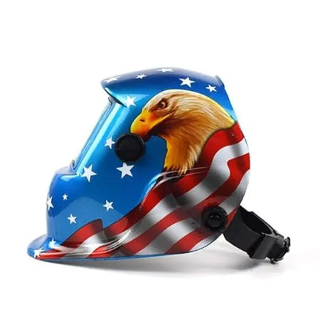 Automatische lashelm met verduistering van 9-13 DIN en breed gezichtsveld van 92,5 mm x 42,5 mm.