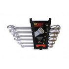 Zesdelige Onex steek-ringratel set in houder, maten 8 mm tot 19 mm.