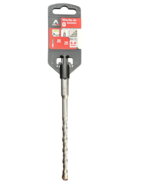 Een SDS-Plus hamerboor van 8 mm in een zwarte en rode verpakking.