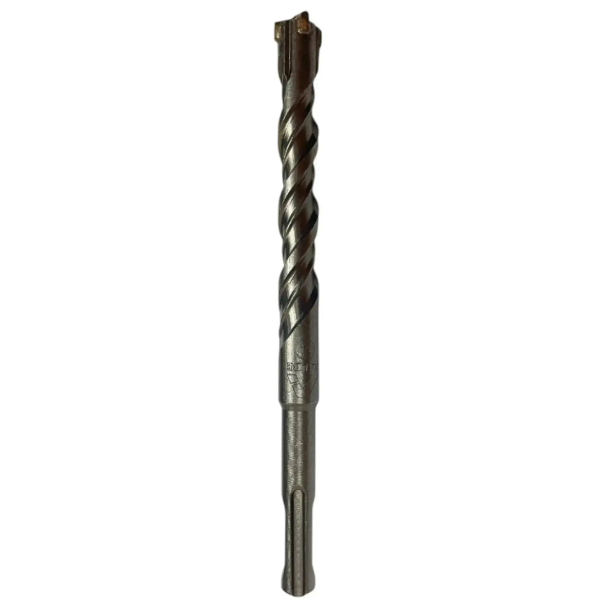 Een zilverkleurige SDS betonboor met een 4-snijder kruispunt.