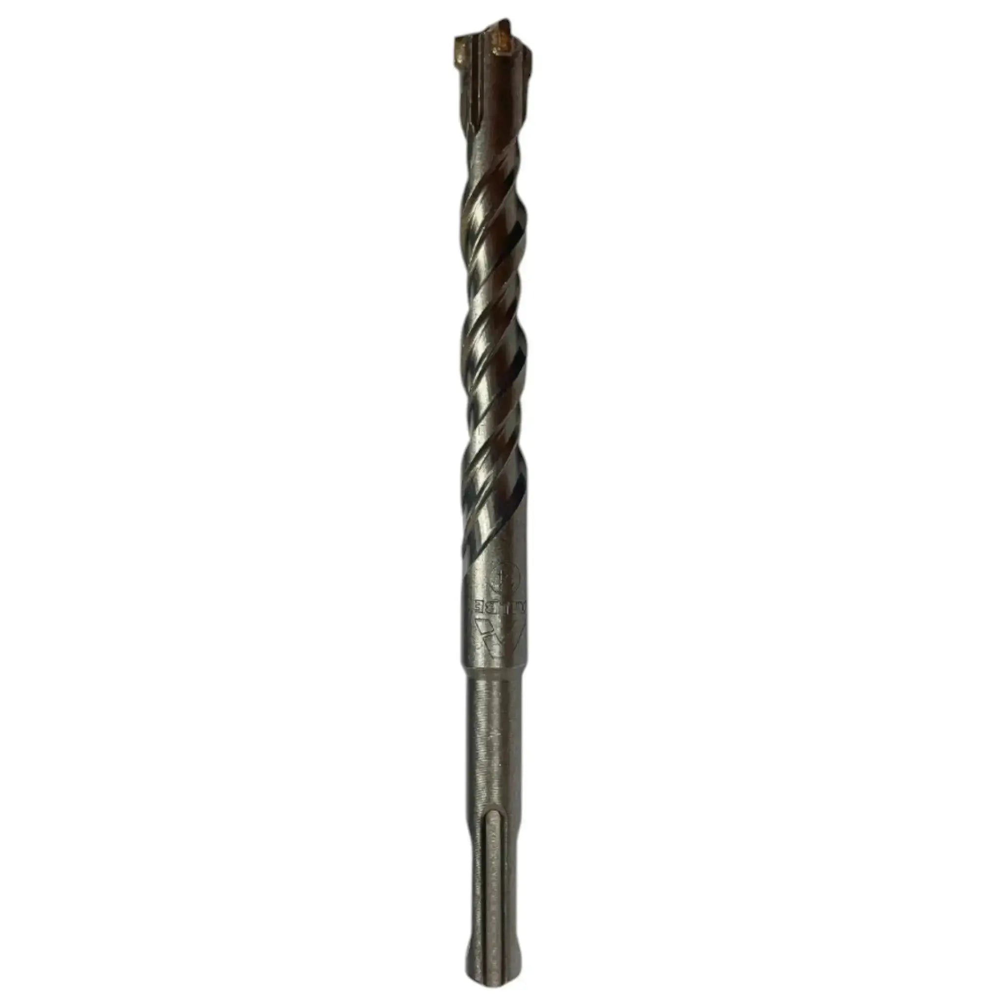 Een zilverkleurige SDS betonboor met een 4-snijder kruispunt.