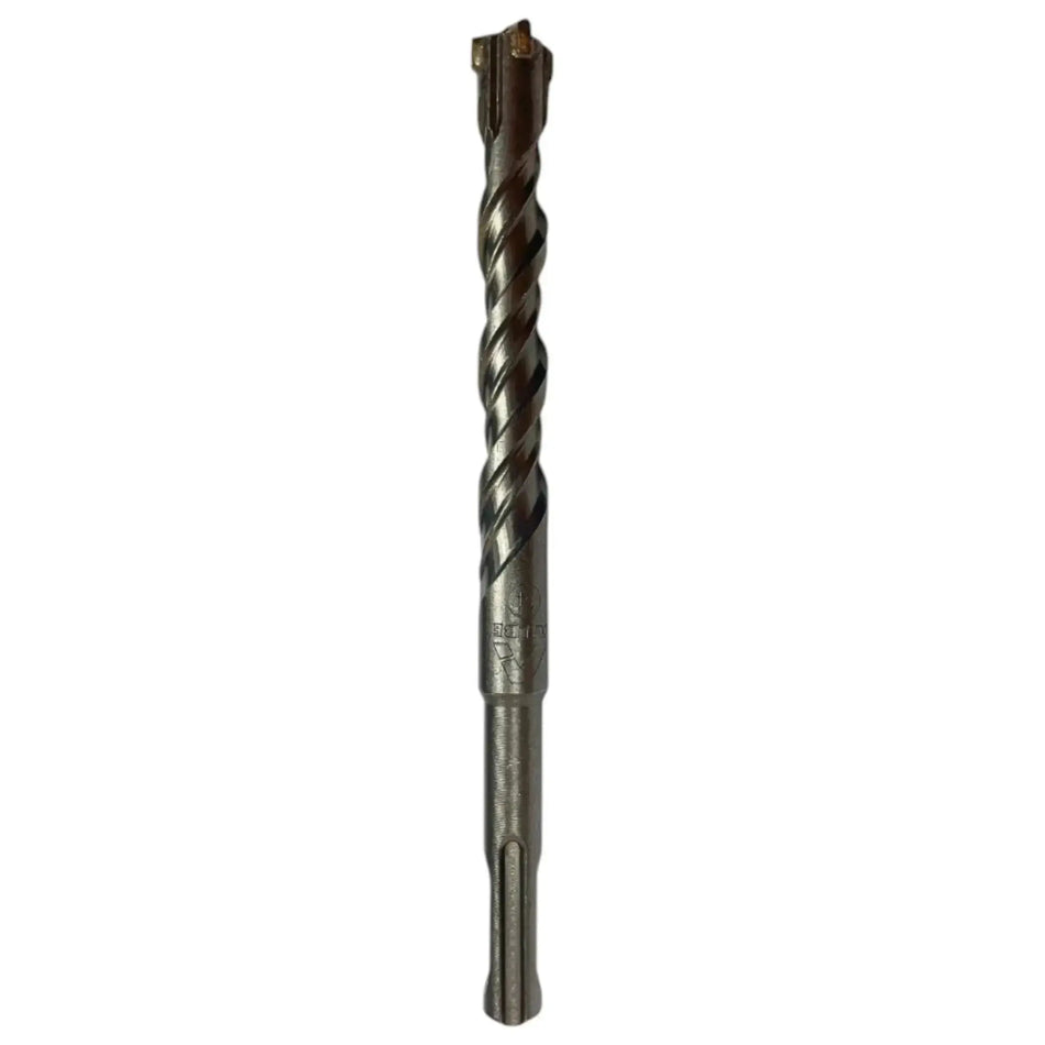 Een zilverkleurige SDS betonboor met een 4-snijder kruispunt.
