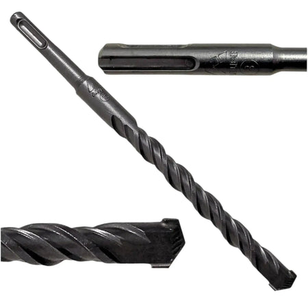 Een zwarte SDS+ betonboor van 14 mm x 260 mm met een spiraalvormige schacht.