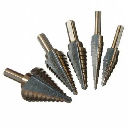 Titanium Coated Stappenboor Set 5-Delig - In Metalen koffer Top-Tools.nl