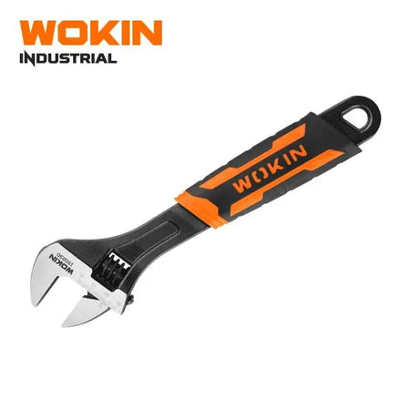 WOKIN 250 mm verstelbare moersleutel met zwart en oranje handvat.