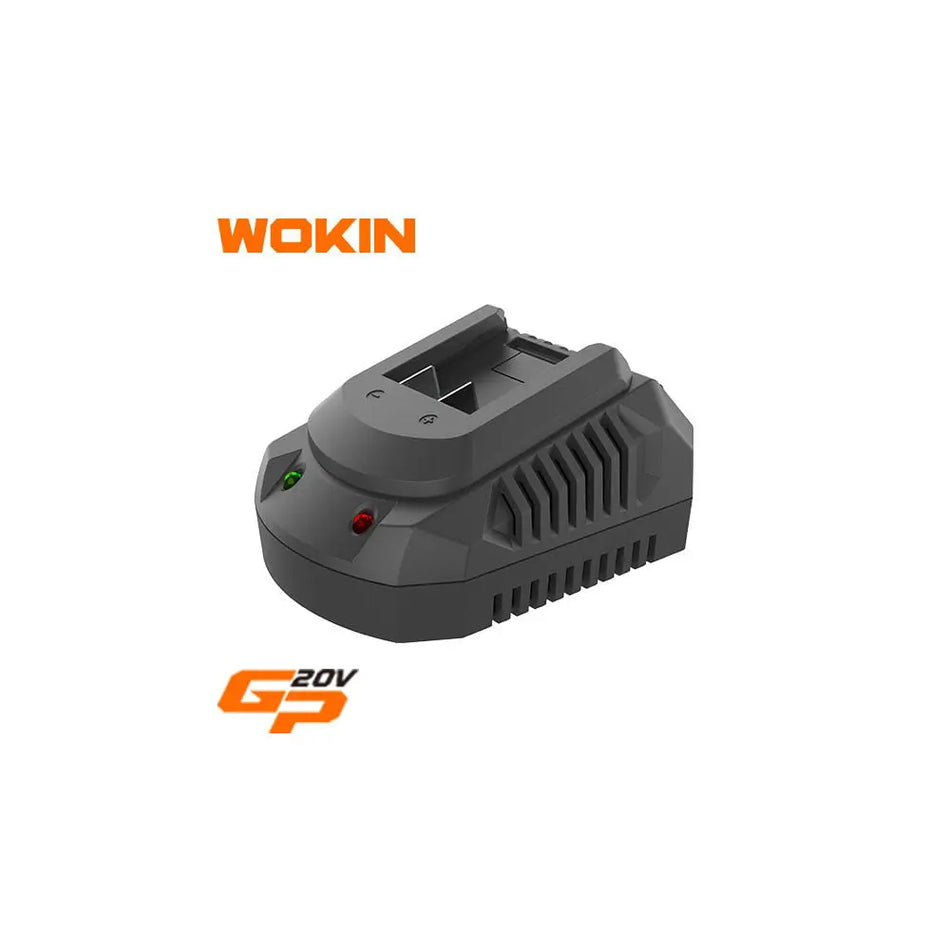 Wokin 20V fast charger with indicator lights.