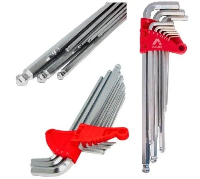 ALLBE Inbussleutel Set – Kogelkop – Extra Lang – 1.5 - 10mm – 9 Stuks - Top - Tools.nl