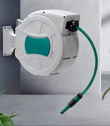 Automatische tuinslanghaspel 30m – draaibaar, muurbevestiging, hoge kwaliteit - Top - Tools.nl