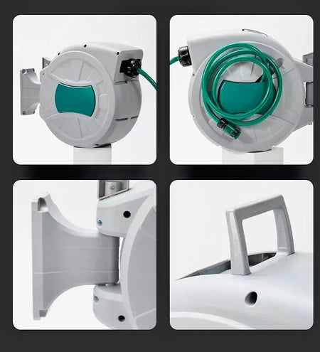 Automatische tuinslanghaspel 30m – draaibaar, muurbevestiging, hoge kwaliteit - Top - Tools.nl