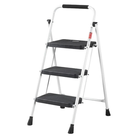 AVOID Huishoudtrap – Keukentrap Opstapkrukje – Inklapbare Trapladder – Wit – Veilig & Stabiel - Top - Tools.nl