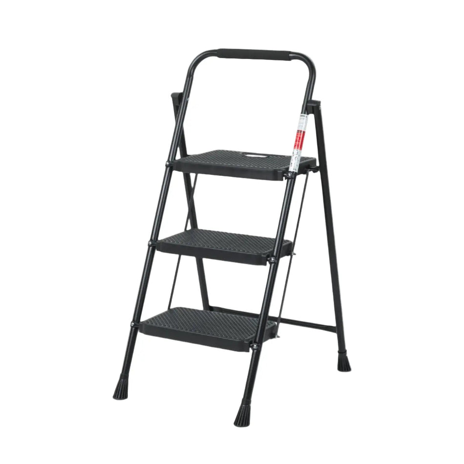 AVOID Huishoudtrap – Keukentrap Opstapkrukje – Inklapbare Trapladder – Zwart – Veilig & Stabiel - Top - Tools.nl