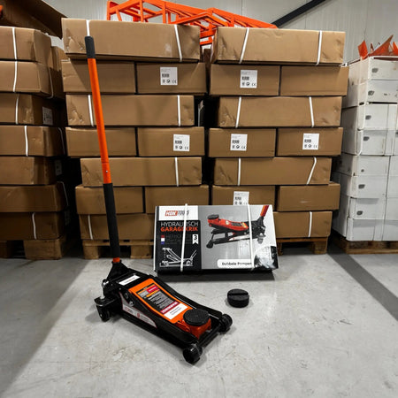 Garagekrik 3 ton extra laag | GRATIS PAD 40mm | 83mm - 505mm hoogte | dubbele plunjers | snelle hefboom - Top - Tools.nl