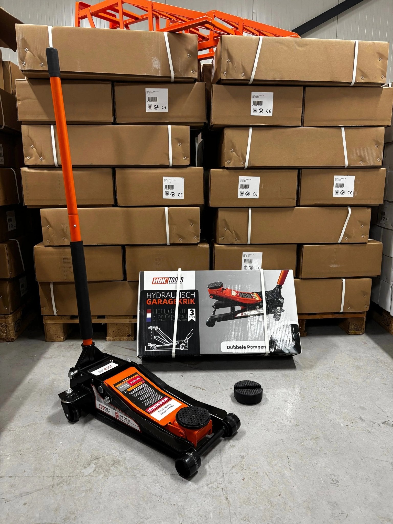 Garagekrik 3 ton extra laag | GRATIS PAD 40mm | 83mm - 505mm hoogte | dubbele plunjers | snelle hefboom - Top - Tools.nl