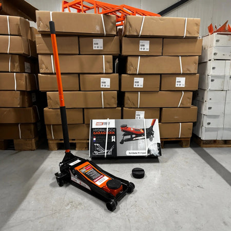 Garagekrik 3 ton extra laag | GRATIS PAD 40mm | 83mm - 505mm hoogte | dubbele plunjers | snelle hefboom - Top - Tools.nl