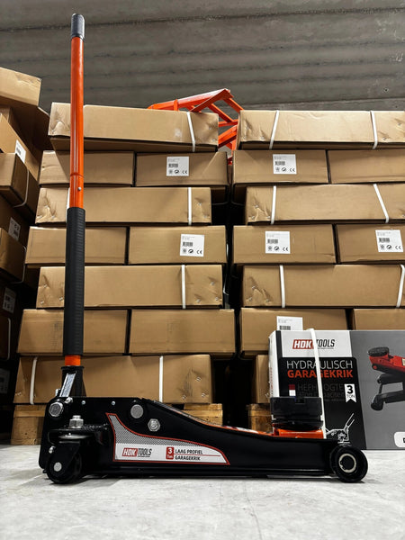 Garagekrik 3 ton extra laag | GRATIS PAD 40mm | 83mm - 505mm hoogte | dubbele plunjers | snelle hefboom - Top - Tools.nl