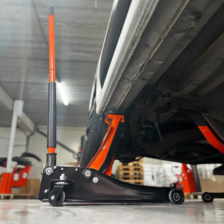 Garagekrik 3 ton extra laag | GRATIS PAD 40mm | 83mm - 505mm hoogte | dubbele plunjers | snelle hefboom - Top - Tools.nl