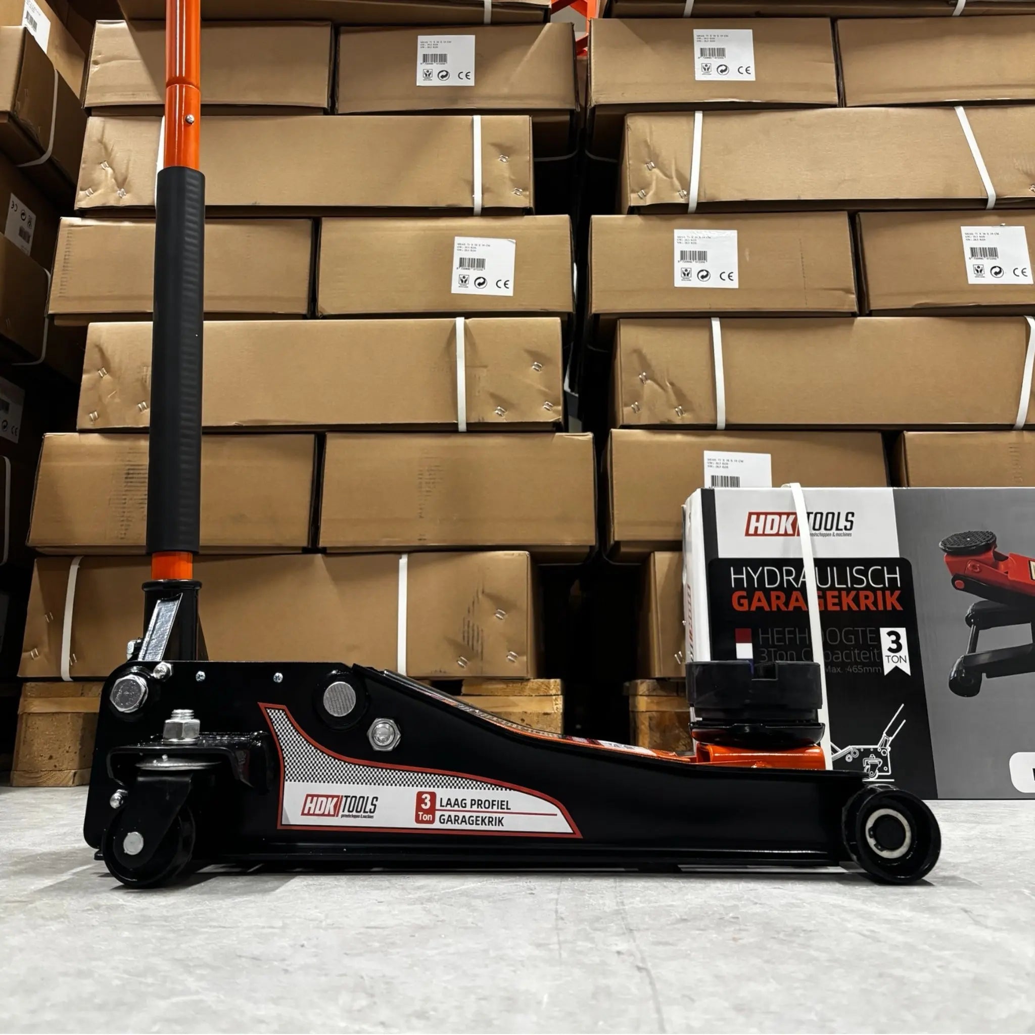 Garagekrik 3 ton extra laag | GRATIS PAD 40mm | 83mm - 505mm hoogte | dubbele plunjers | snelle hefboom - Top - Tools.nl