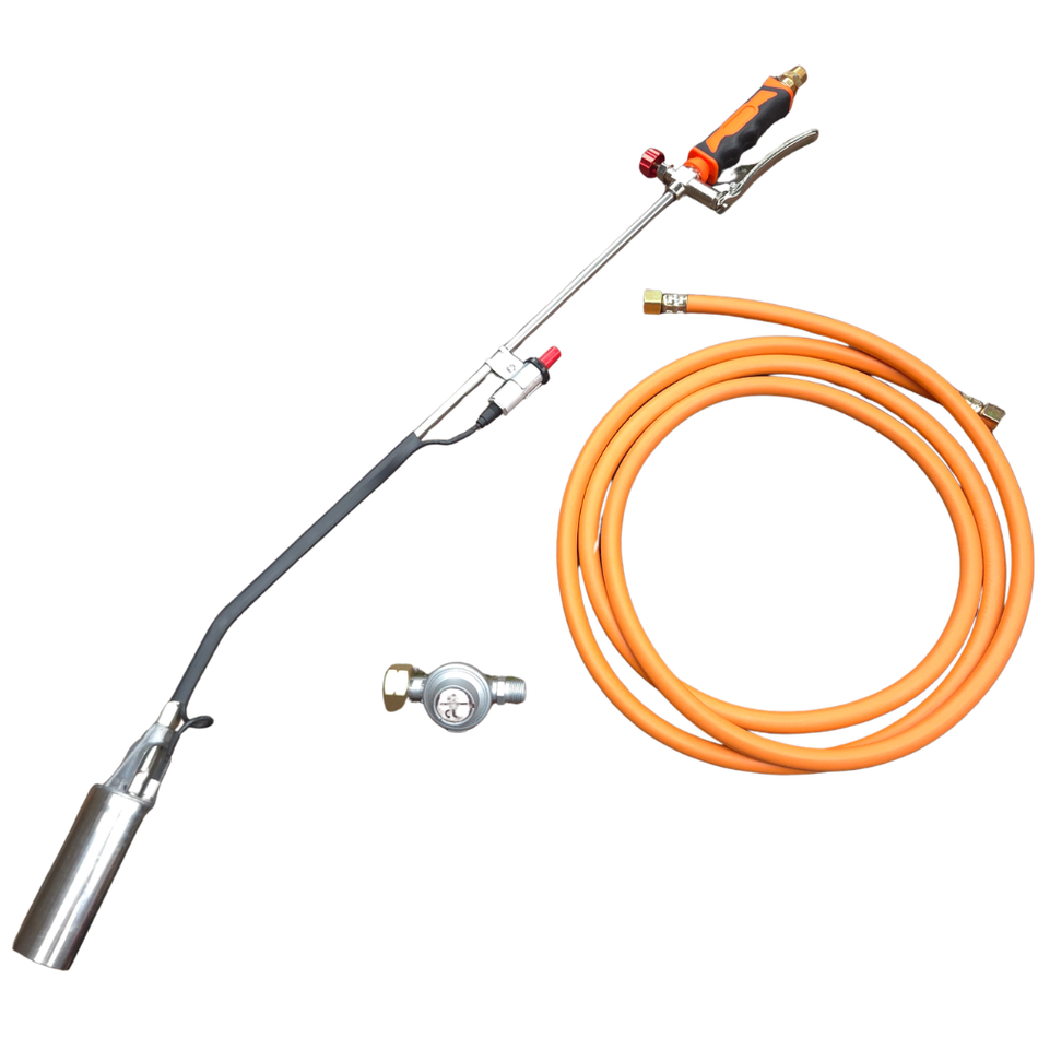 Gasbrander 90 cm met Elektrische Ontsteking, 3 Meter Gasslang & 2,5 Bar Gasdrukregelaar
