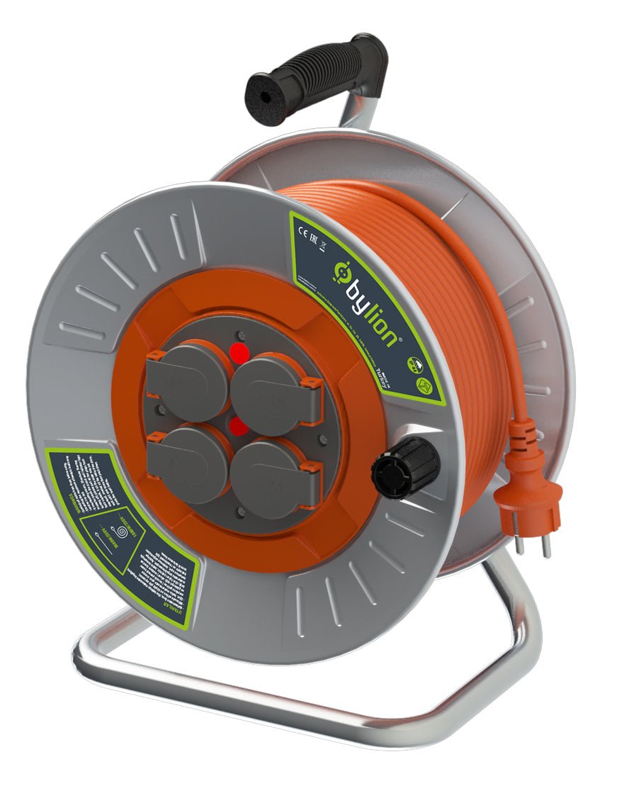 Kabelhaspel 25m Bylion IP44 Top-Tools.nl