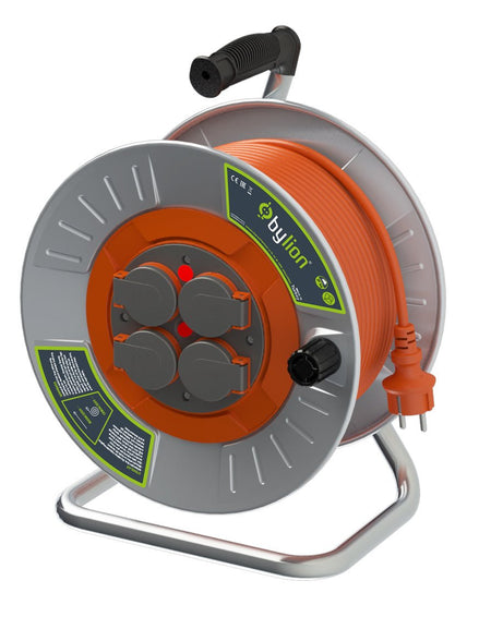 Kabelhaspel 25m Bylion IP44 Top-Tools.nl