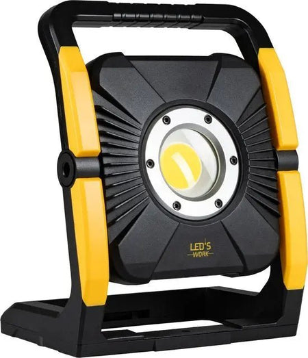 LED's Work 18V Acculamp Werklamp - Incl Adapters - LED Werklamp 5000lm – Klasse 3 • IP54 • IK08 • Dimbaar • Compatibel met Makita, Bosch, DeWalt & Metabo - Top - Tools.nl