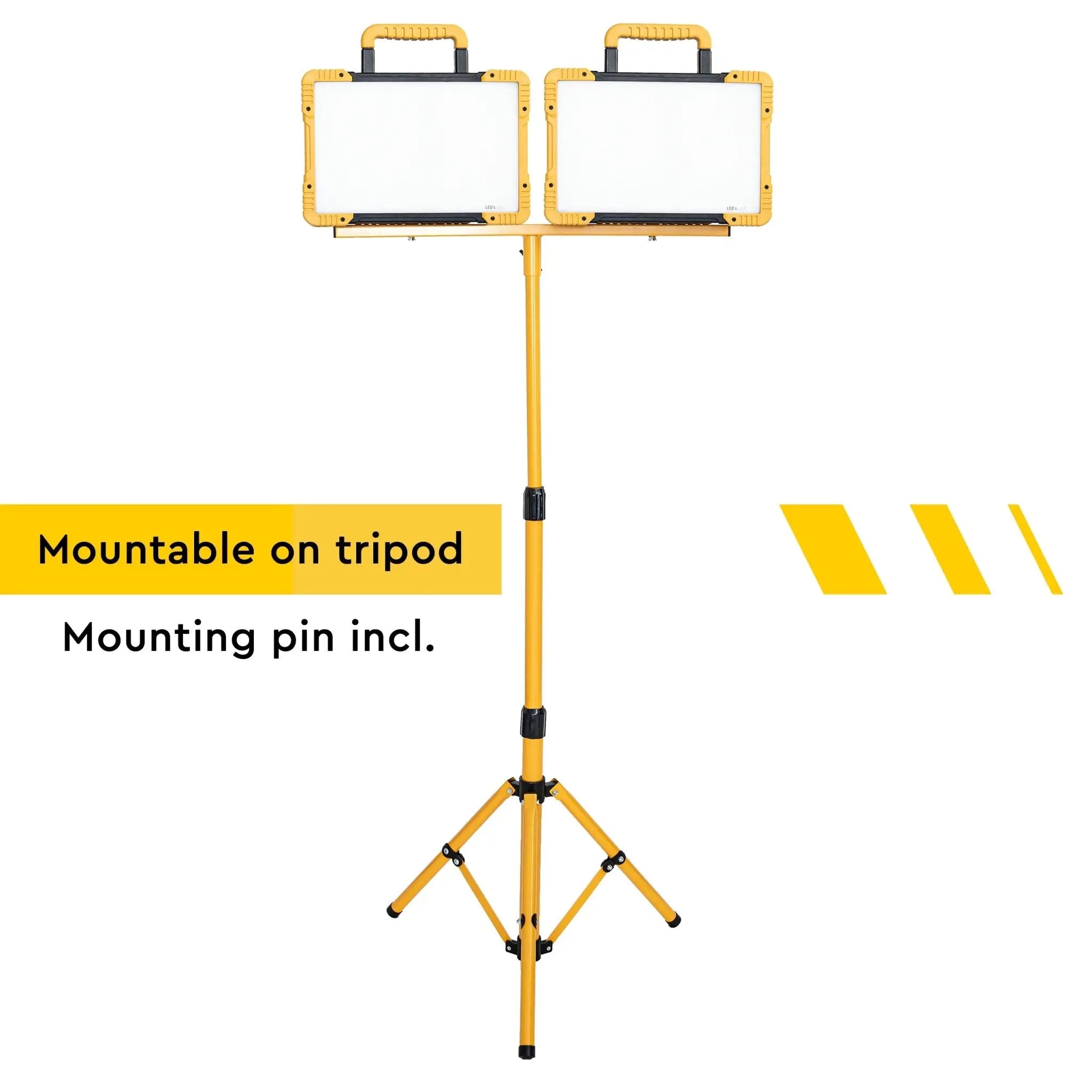 LED's Work Draadloze LED Bouwlamp 5200 - Werkt op accu's van Makita, Bosch, Dewalt, Milwaukee, Metabo – IP54 - Top - Tools.nl