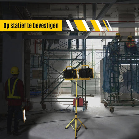 LED's Work Draadloze LED Bouwlamp 5200 - Werkt op accu's van Makita, Bosch, Dewalt, Milwaukee, Metabo – IP54 - Top - Tools.nl