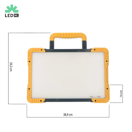 LED's Work Draadloze LED Bouwlamp 5200 - Werkt op accu's van Makita, Bosch, Dewalt, Milwaukee, Metabo – IP54 - Top - Tools.nl