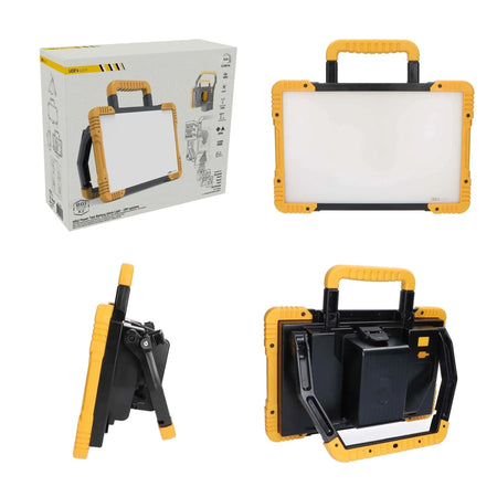 LED's Work Draadloze LED Bouwlamp 5200 - Werkt op accu's van Makita, Bosch, Dewalt, Milwaukee, Metabo – IP54 - Top - Tools.nl