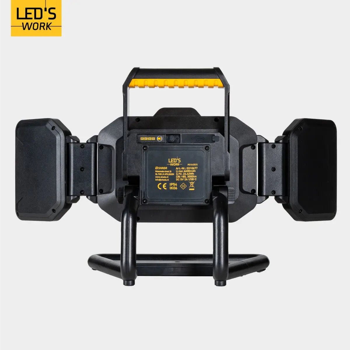 LED's Work LED Bouwlamp Werklamp Oplaadbaar 4000lm 30W Opvouwbaar & Compact - Top - Tools.nl