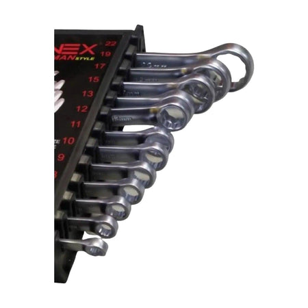 Onex 12 - Delige Ringsteeksleutel Set – Chroom - Vanadiumstaal 6 - 22mm - Top - Tools.nl