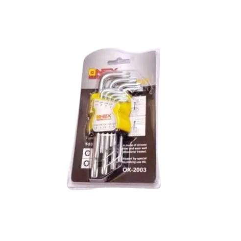 ONEX Professionele Inbus TORX Sleutelset – 9 - Delig Staal – Metrische Maten - Top - Tools.nl