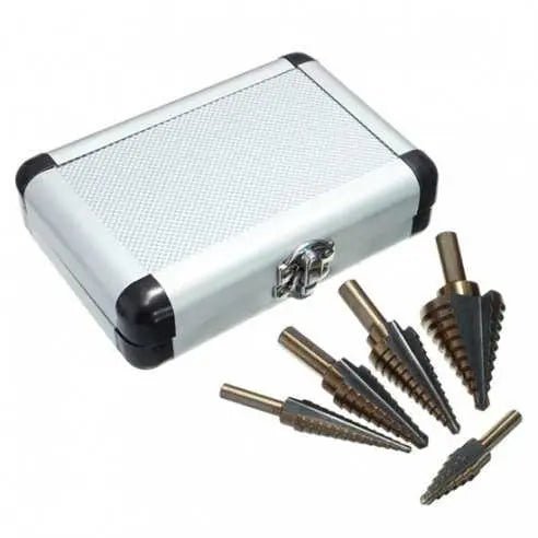 Onex Titanium Coated Stappenboor Set 5-Delig – In Metalen Koffer - Top ...