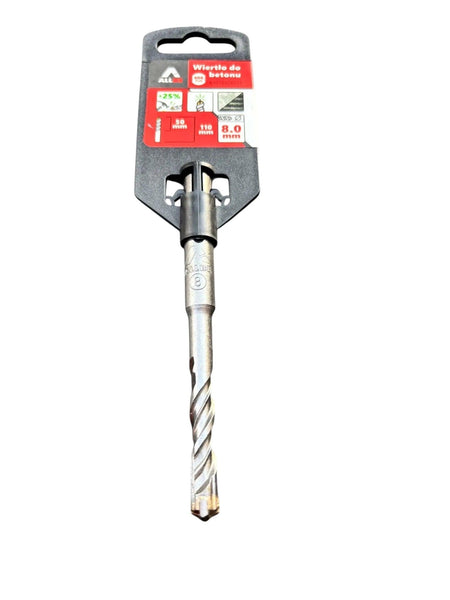 SDS - Plus Hamerboor Beton 8mm – 4 - Snijder Kruiskop - Top - Tools.nl