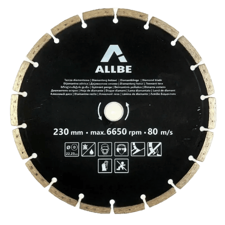 Top - Tools.nl Diamantschijf 230mm Gesegmenteerd – Beton & Straatstenen - Top - Tools.nl