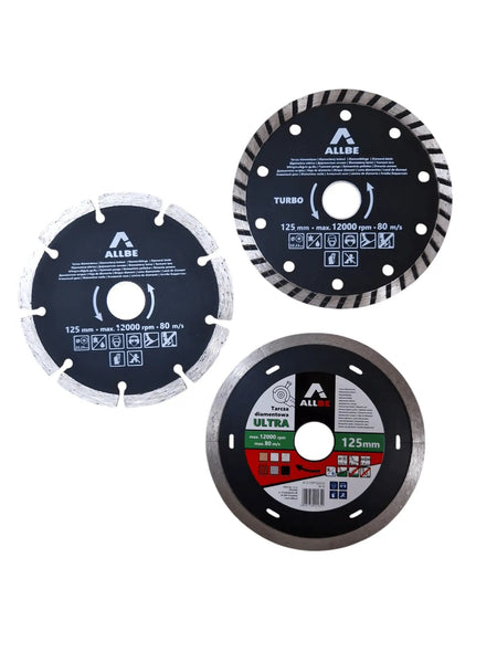 Top - Tools.nl Diamantschijf Doorslijpschijf Set – 125mm voor Beton & Steen - Top - Tools.nl