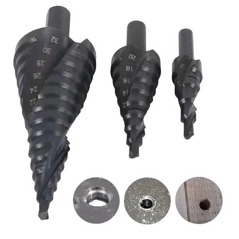 Top - Tools.nl HSS Kobalt Stappenboor Set 3 - Delig | 4 - 32mm Titanium Coating - Top - Tools.nl